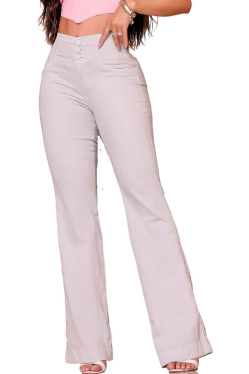 Skinny Flared Jeans With Elastic Waistband (Pre-Sale)