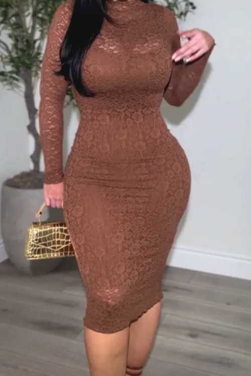 Slim Lace Skirt Suit