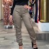 Stretched-Foot Cargo Pants