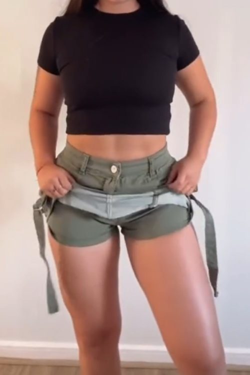 Workwear Style Hip Shorts Skirt