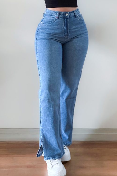 Flared Split Jeans