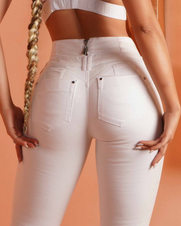 High-Waisted, Back-Zip Skinny Jeans (Pre-Sale)