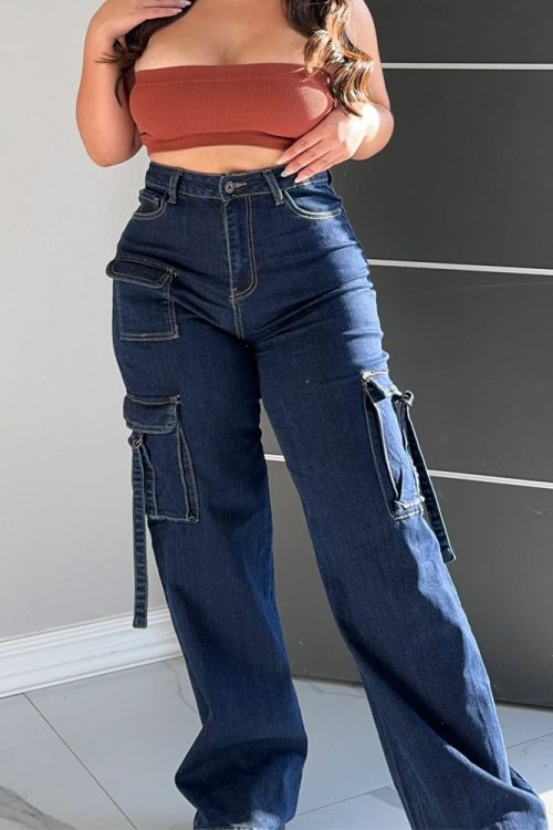 Multi-Pocket Cargo Jeans（Pre-Sale)
