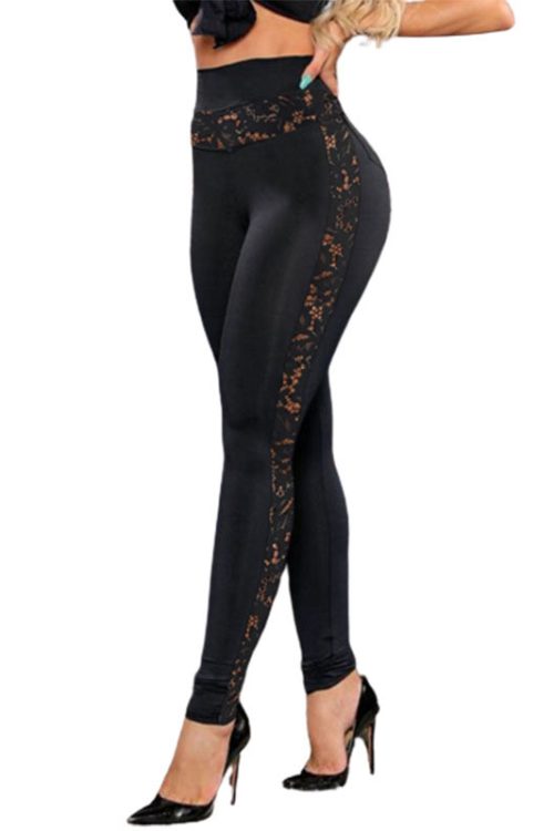 Solid Color Lace Pants Hip Lift Sweatpants