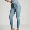 High-Waisted, Back-Zip Skinny Jeans (Pre-Sale)