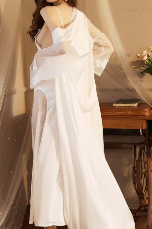 Sexy Lace Embroidered Pajama Set