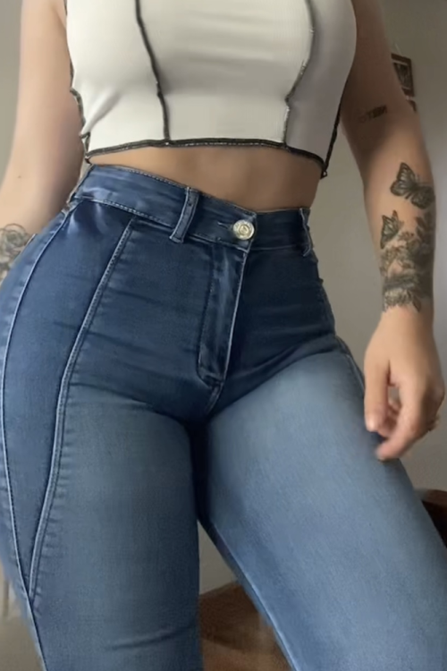 Gray High Stretch Jeans (Pre-Sale)