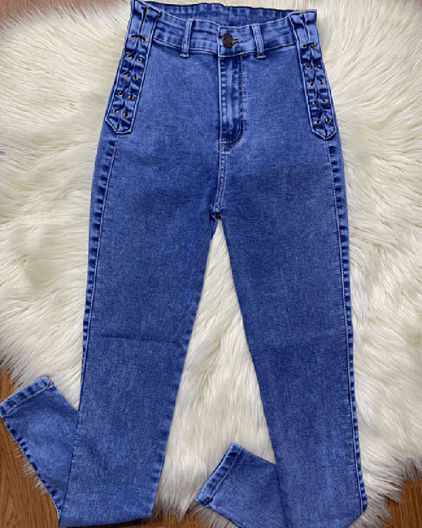 Light Blue Braided Jeans