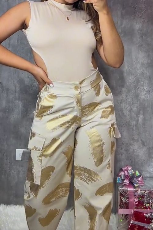 Metallic Loose Trousers