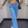 Cargo-Style Wide-Leg Jeans (Pre-Sale)