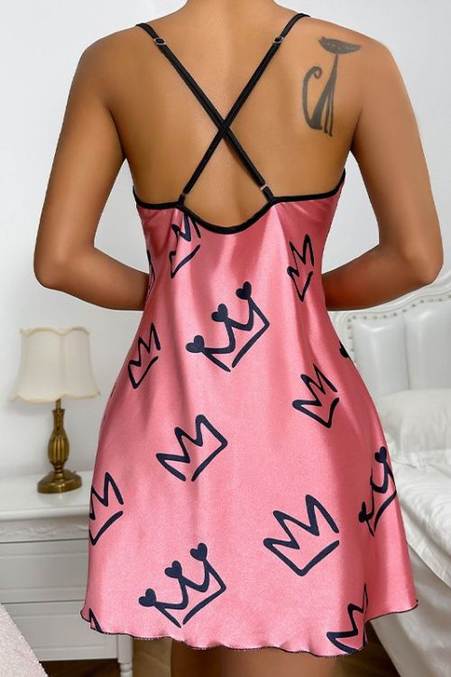 Ice Silk Suspender Nightdress