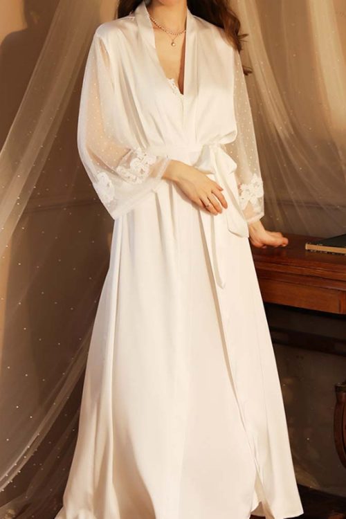 Sexy Lace Embroidered Pajama Set