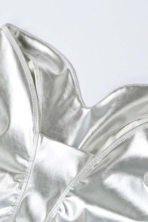 Fashion Pleated Faux Leather Sexy Pants
