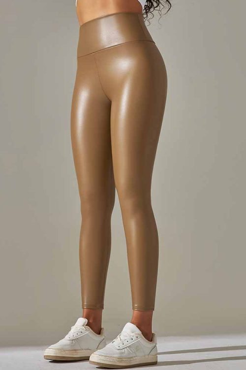 Sexy Pu Sports High-Waisted Leather Pants