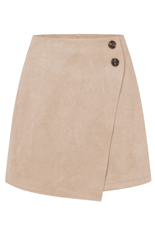 Autumn And Winter Suede Irregular Skirt