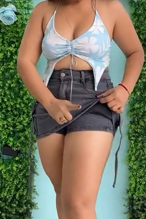 Workwear Denim Shorts Skirt (Pre-Sale)
