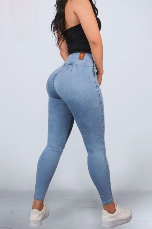 High Rise Skinny Peach Hip High Waist Jeans (Pre-Sale)