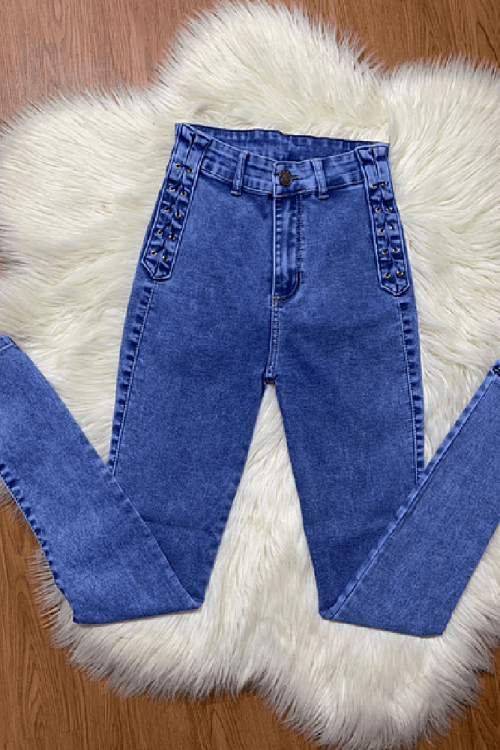 Light Blue Braided Jeans