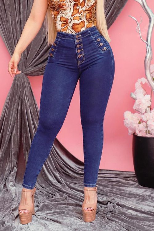High Waist Tummy Control Stretchy Jeans