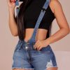 Strap Denim Hip Lift Shorts