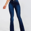 Women'S High Waist Slim Stretch Flared Jeans