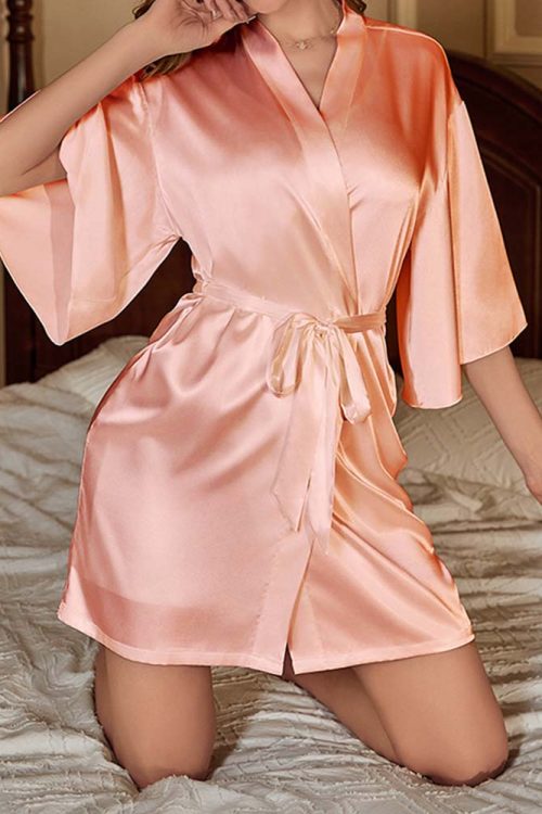 Ice Silk Pajama Set With Straps