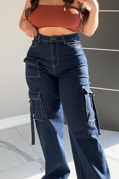Multi-Pocket Cargo Jeans（Pre-Sale)
