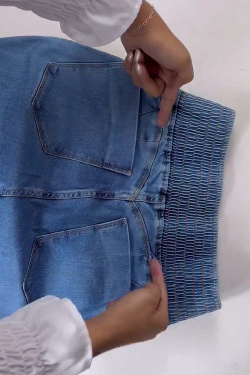 Skinny Flared Jeans With Elastic Waistband (Pre-Sale)
