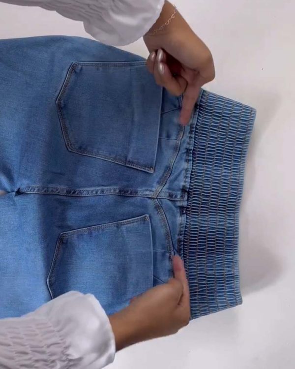 Skinny Flared Jeans With Elastic Waistband (Pre-Sale)