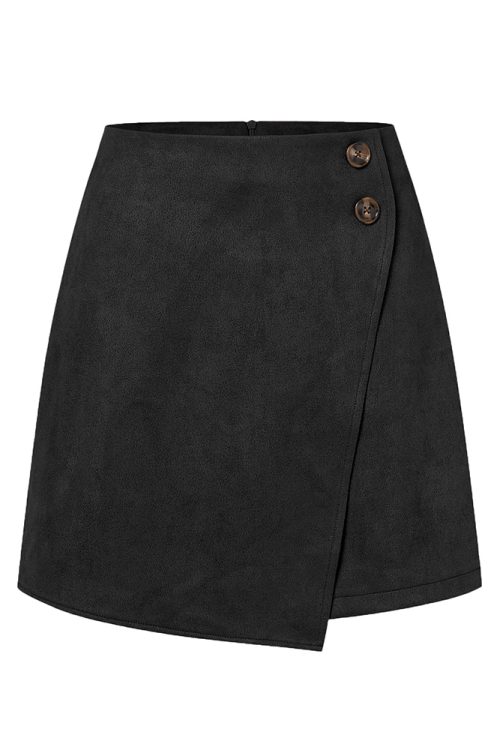 Autumn And Winter Suede Irregular Skirt