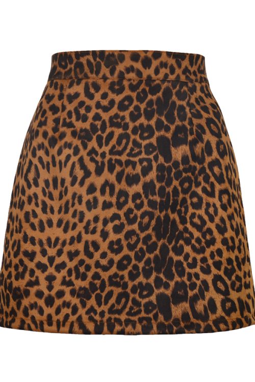 Leopard Print Sexy Hip Skirt (Pre-Sale)
