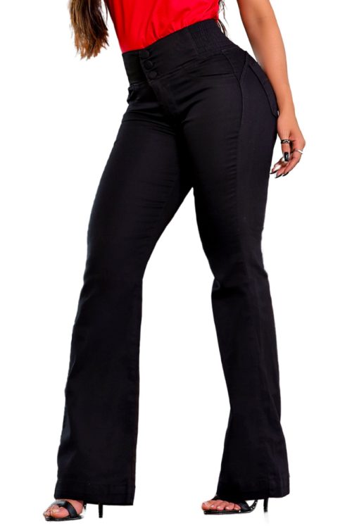 Skinny Flared Jeans With Elastic Waistband (Pre-Sale)