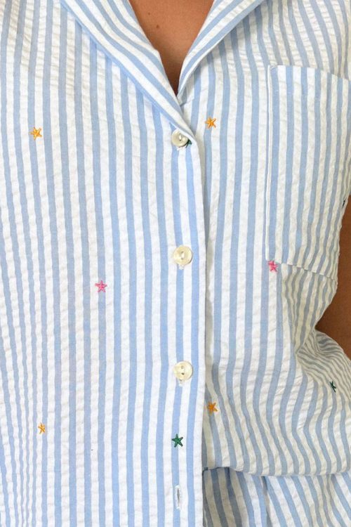 Love Striped Short Pajama Set