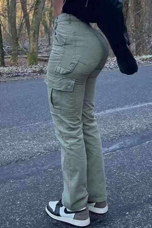 High-Stretch Solid Color Casual Work Jeans