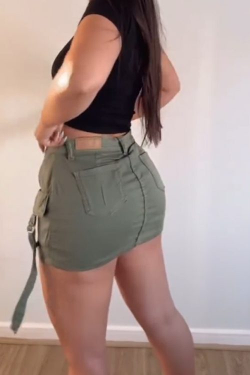 Workwear Style Hip Shorts Skirt
