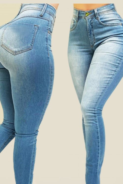 High-waist Stretch Slim-fit Shaping Jeans