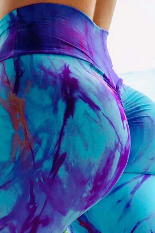 Abstract Tie-Dye High-Waisted Quick-Drying Yoga Pants