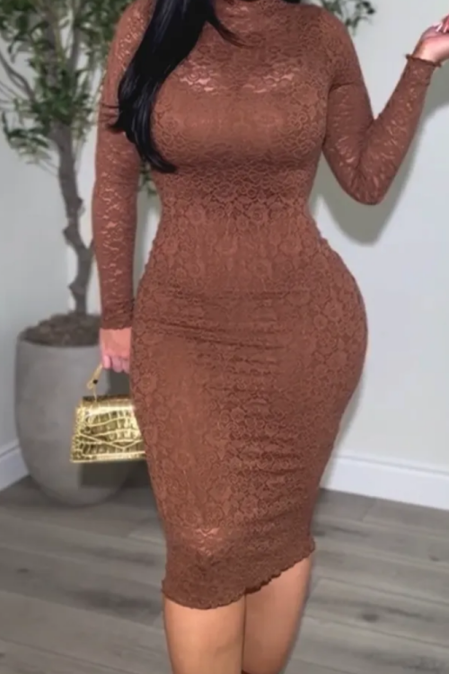 Slim Lace Skirt Suit