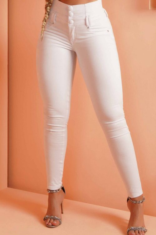 High-Waisted, Back-Zip Skinny Jeans (Pre-Sale)