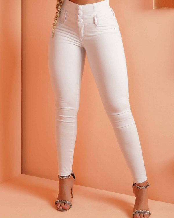 High-Waisted, Back-Zip Skinny Jeans (Pre-Sale)