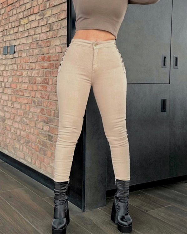 Light Blue Braided Jeans