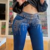 Women's High Waist Personalized Jeans Trousers