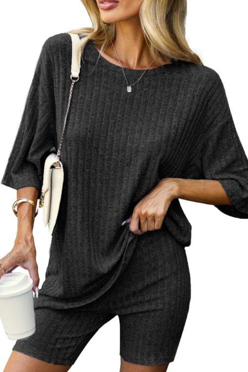 Knit Pajamas 2 Piece Lounge Sets