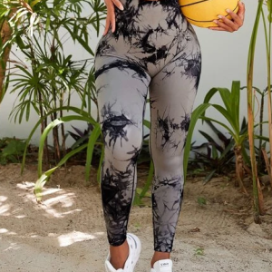 Tie Dye Seamless Breathable Softness Sports Leggings