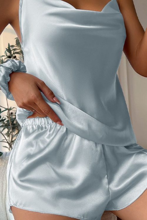 Silk Three-Piece Loungewear Set