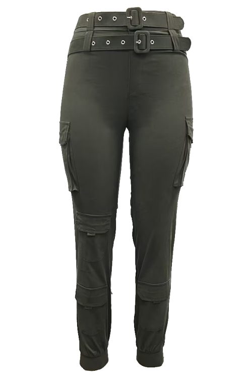 Stretched-Foot Cargo Pants