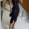 Modern Elegant Riding Top Midi Skirt Set
