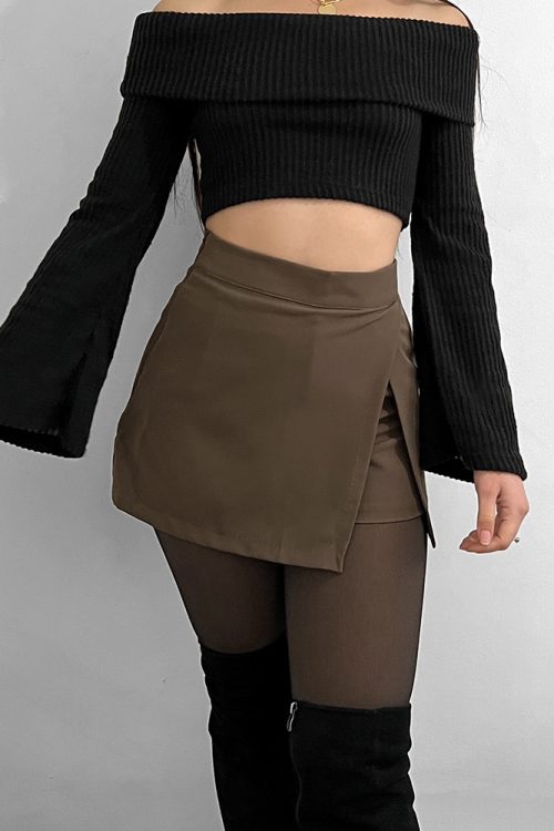 Front Slit Hip Shorts Skirt (Pre-Sale)
