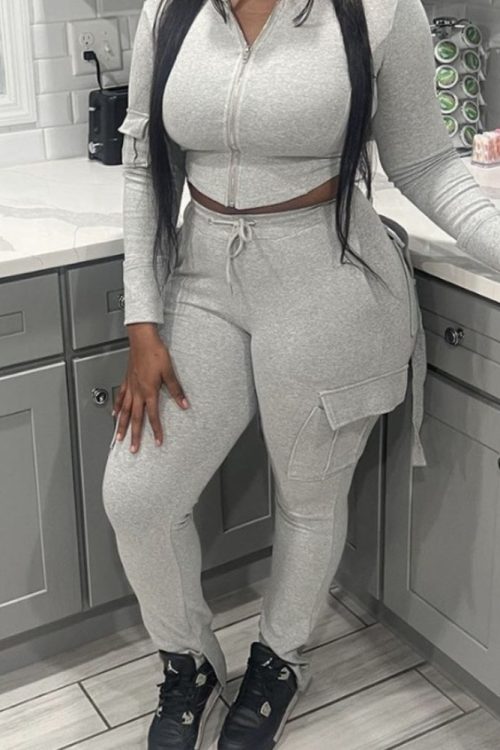 Multi-Pocket Cargo Sweatpants
