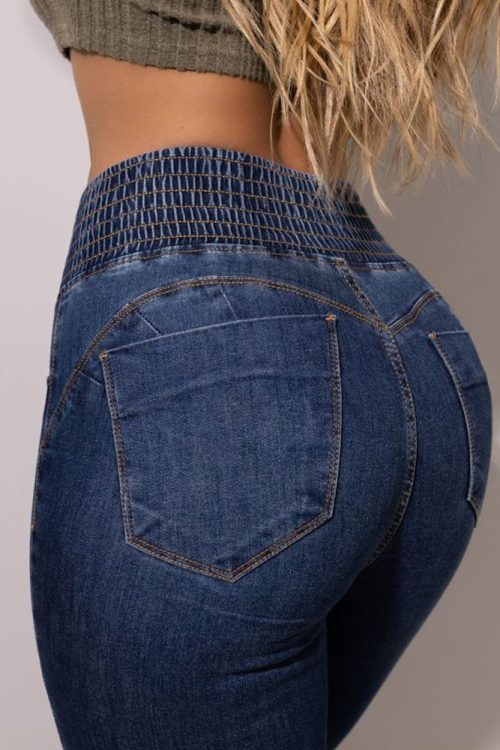 Skinny Flared Jeans With Elastic Waistband (Pre-Sale)